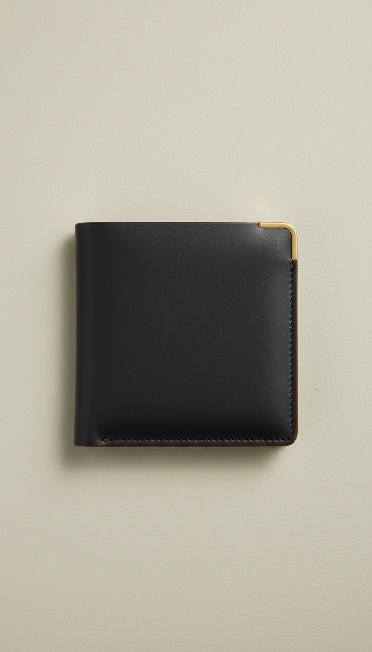 Leather scorecard holder with magnetic closure